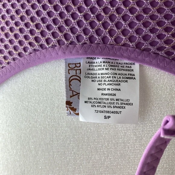 NEW Becca Plunge Metallic Mesh Swimsuit - Picture 7 of 9